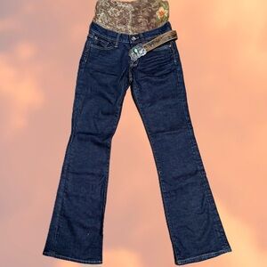 Lucky Brand Sweet N Low Y2K Low Rise Bootcut Jeans 25 x 31 Dark Wash